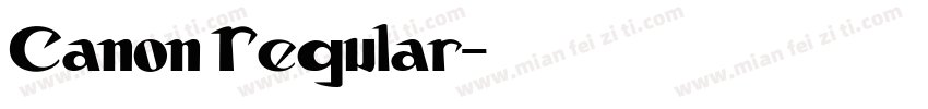 Canon Regular字体转换